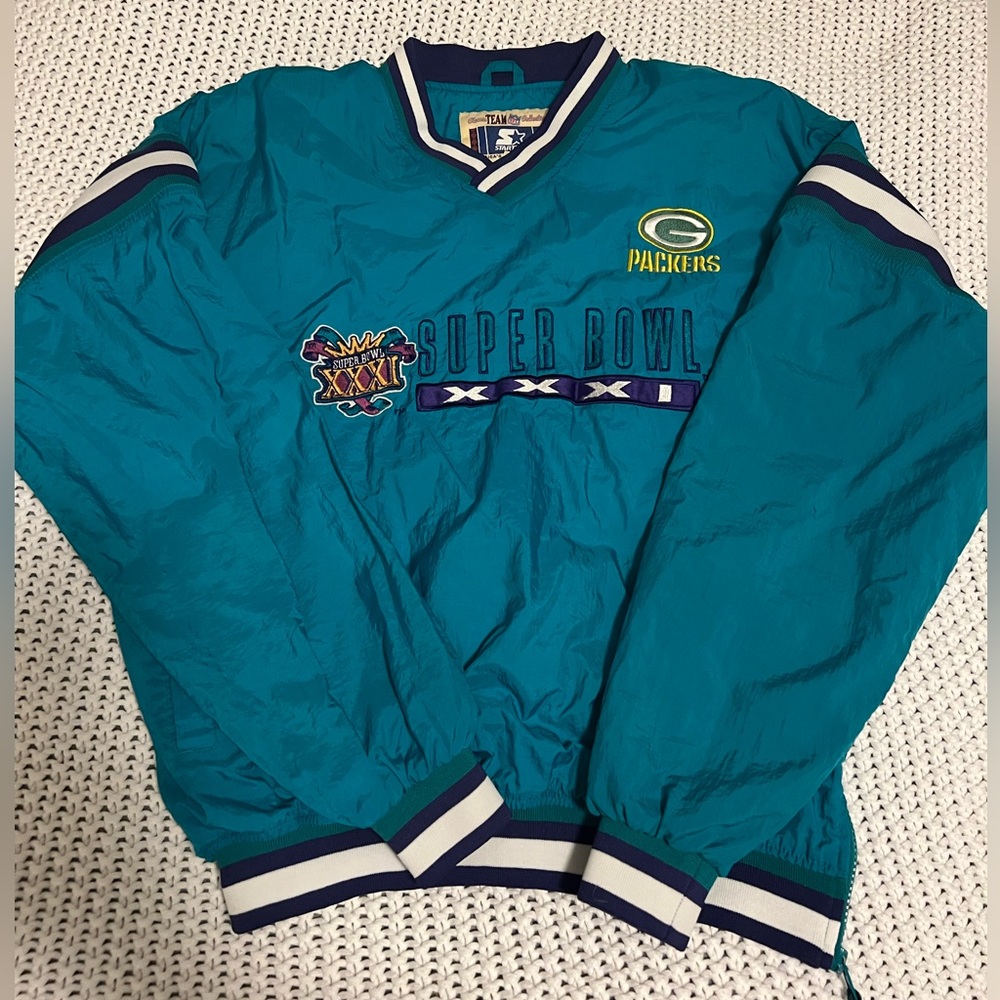 Vintage Starter Green Bay Packers Super Bowl Windbreaker